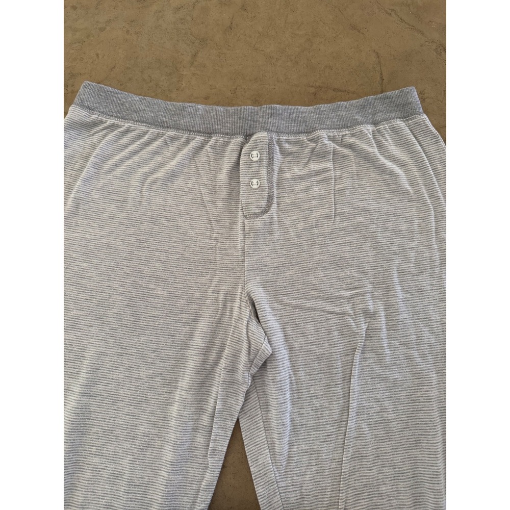 Splendid Womens Gray Ribbed Knit Pajama Set Long Sleeve Leggings Size Large - Picture 12 of 16